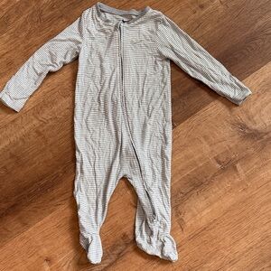 Nike Striped Gray and White Footed sleeper